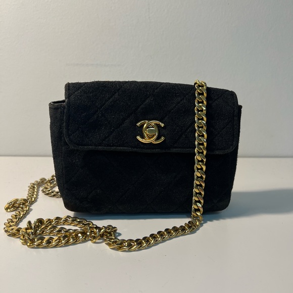 Chanel CC Vintage Mini Classic Quilted Square Single Flap Crossbody Bag Purse - Picture 2 of 15